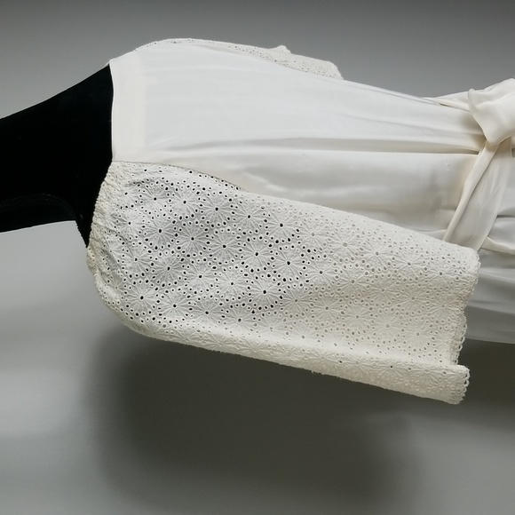 Banana Republic Ivory Silk Dress Size 6 - Picture 10 of 16